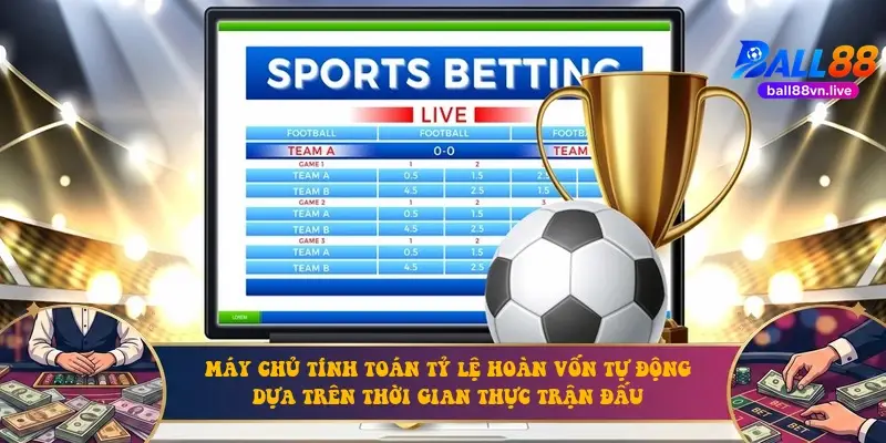 Máy chủ tính toán tỷ lệ hoàn vốn tự động dựa trên thời gian thực trận đấu
