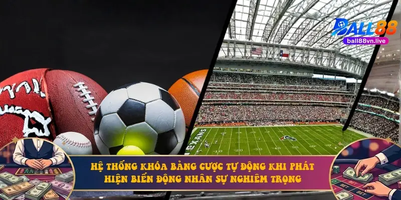 Hệ thống khóa bảng cược tự động khi phát hiện biến động nhân sự nghiêm trọng