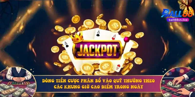 Dòng tiền cược phân bổ vào quỹ thưởng theo các khung giờ cao điểm trong ngày